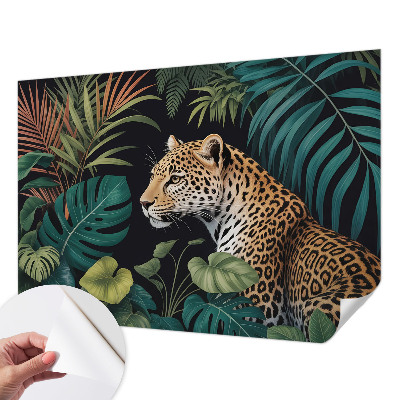 Foto behang voor de kinderkamer met een exotische luipaardprint