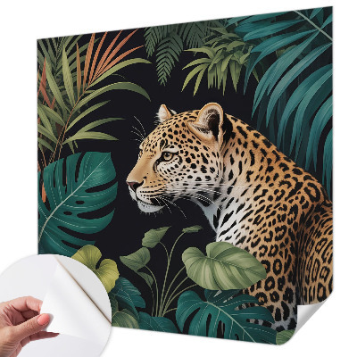 Foto behang voor de kinderkamer met een exotische luipaardprint