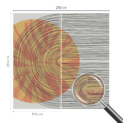 Fotobehang voor kinderkamer Cirkel met lijnen