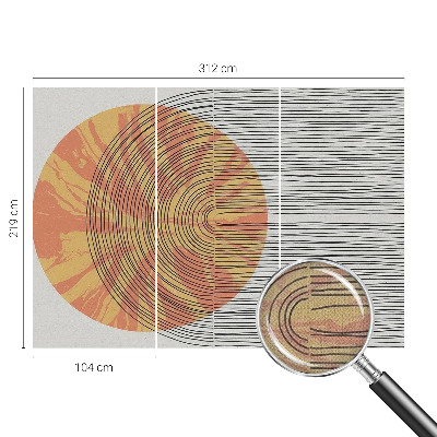 Fotobehang voor kinderkamer Cirkel met lijnen