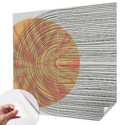 Fotobehang voor kinderkamer Cirkel met lijnen