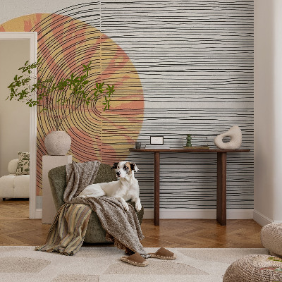 Fotobehang voor kinderkamer Cirkel met lijnen