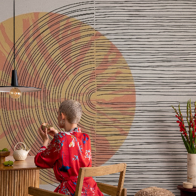 Fotobehang voor kinderkamer Cirkel met lijnen