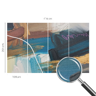 Foto behang voor de keuken met een abstract patroon