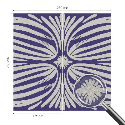 Zelfklevende behangsticker met een symmetrisch bloemenmotief