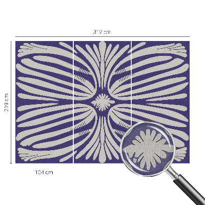 Zelfklevende behangsticker Bloemsymmetrie