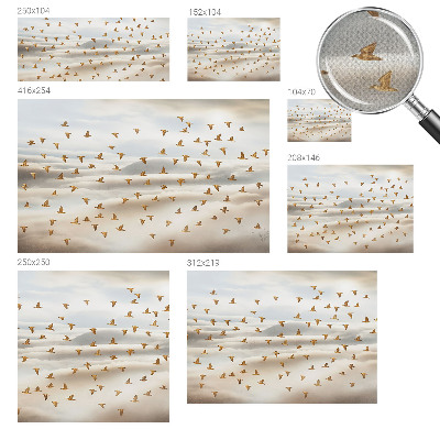 Foto behang voor de kinderkamer Vogels in vlucht