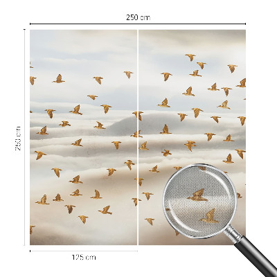 Foto behang voor de kinderkamer met een print van vogels in vlucht