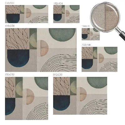 Fotobehang kinderkamer met geometrische vormen