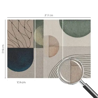 Fotobehang kinderkamer met geometrische vormen
