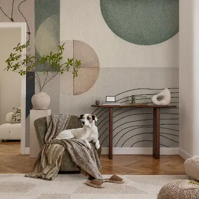 Fotobehang kinderkamer met geometrische vormen