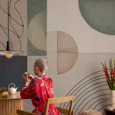 Fotobehang kinderkamer met geometrische vormen