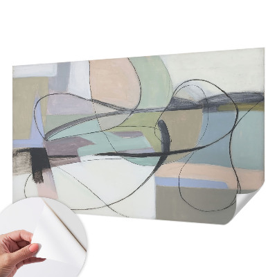 Fotobehang babykamer Pastelkleurige lijnen