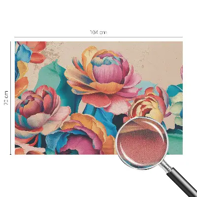 Fotobehang kinderkamer met een bloemenmotief in zachte kleuren