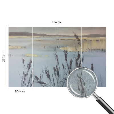 3D fotobehang met een afbeelding van een kalm meer
