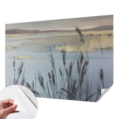 3D fotobehang Een kalm meer