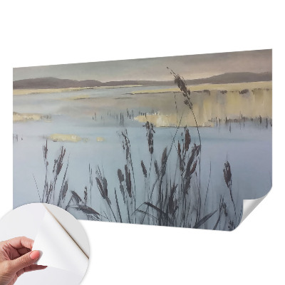 3D fotobehang Een kalm meer