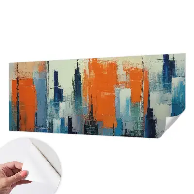 Fotobehang voor kinderkamer met een abstracte stadsprint