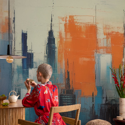 Fotobehang voor kinderkamer Abstracte stad