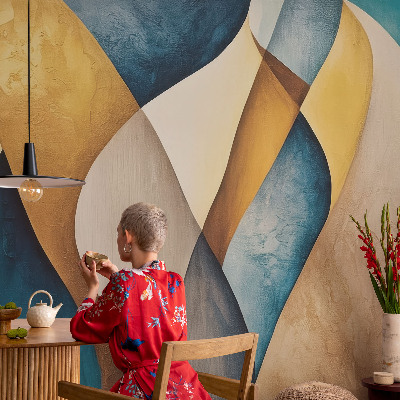 Fotobehang babykamer Golvende abstractie