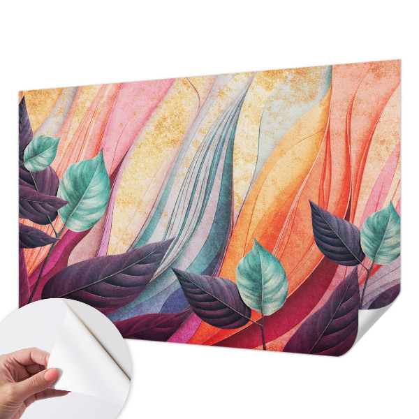 Fotobehang tienerkamer Abstracte bladeren