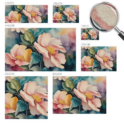 Zelfklevende behangsticker met een bloemmotief in een elegante uitvoering