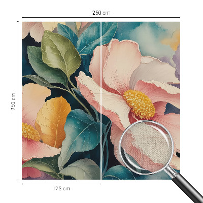 Zelfklevende behangsticker Bloemige elegantie