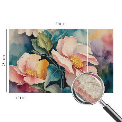 Zelfklevende behangsticker Bloemige elegantie