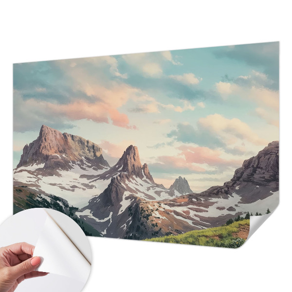 Zelfklevend fotobehang op maat Bergpanorama