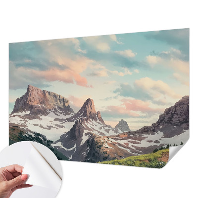 Zelfklevend fotobehang op maat Bergpanorama