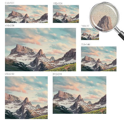 Zelfklevend fotobehang op maat Bergpanorama