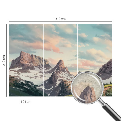 Zelfklevend fotobehang op maat Bergpanorama
