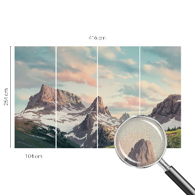 Zelfklevend fotobehang op maat Bergpanorama
