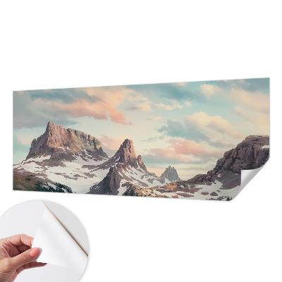 Zelfklevend fotobehang op maat Bergpanorama
