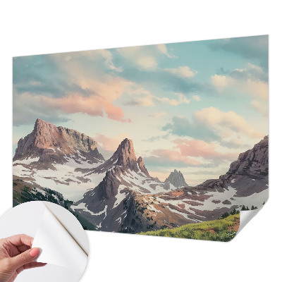 Zelfklevend fotobehang op maat Bergpanorama