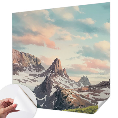 Zelfklevend fotobehang op maat Bergpanorama