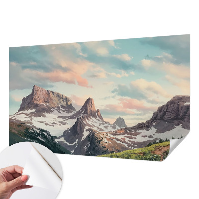 Zelfklevend fotobehang op maat Bergpanorama