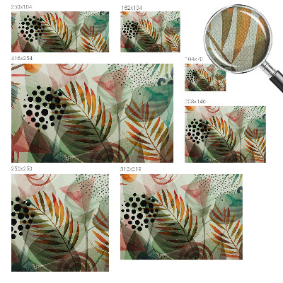 3D fotobehang Abstracte bladeren