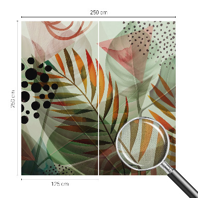 3D fotobehang Abstracte bladeren