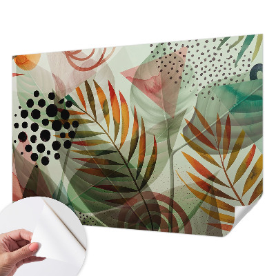3D fotobehang Abstracte bladeren