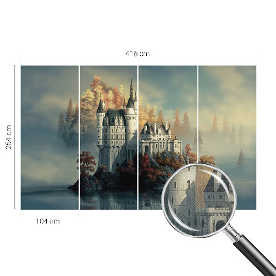 Zelfklevende behangsticker Sprookjeskasteel