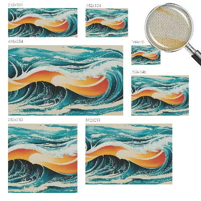 Fotobehang voor kinderkamer met abstracte golven