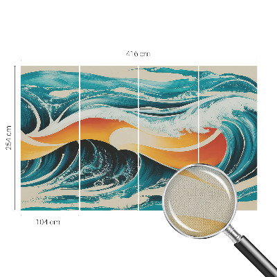 Fotobehang voor kinderkamer Abstracte golven