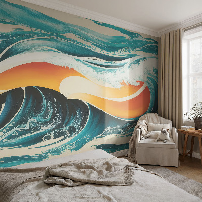 Fotobehang voor kinderkamer Abstracte golven