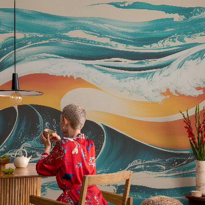 Fotobehang voor kinderkamer Abstracte golven