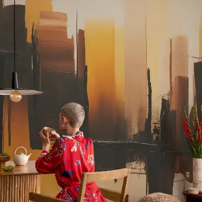 Fotobehang kinderkamer met verticale strepen