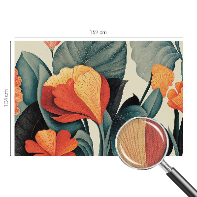 Fotobehang babykamer met kleurrijke bloemen
