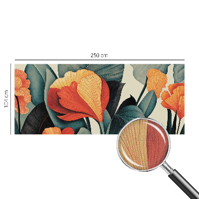 Fotobehang babykamer met kleurrijke bloemen