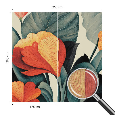 Fotobehang babykamer met kleurrijke bloemen