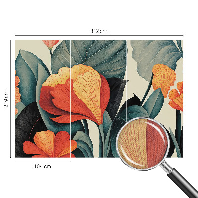 Fotobehang babykamer met kleurrijke bloemen
